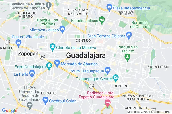 Mapa de guadalajara